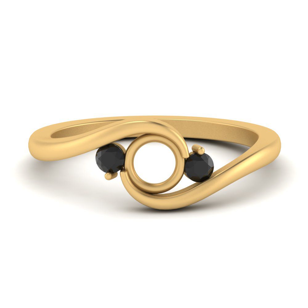 Swirl Bypass Semi Mount Engagement Ring