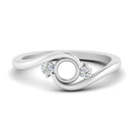 Load image into Gallery viewer, Swirl Bypass Semi Mount Engagement Ring
