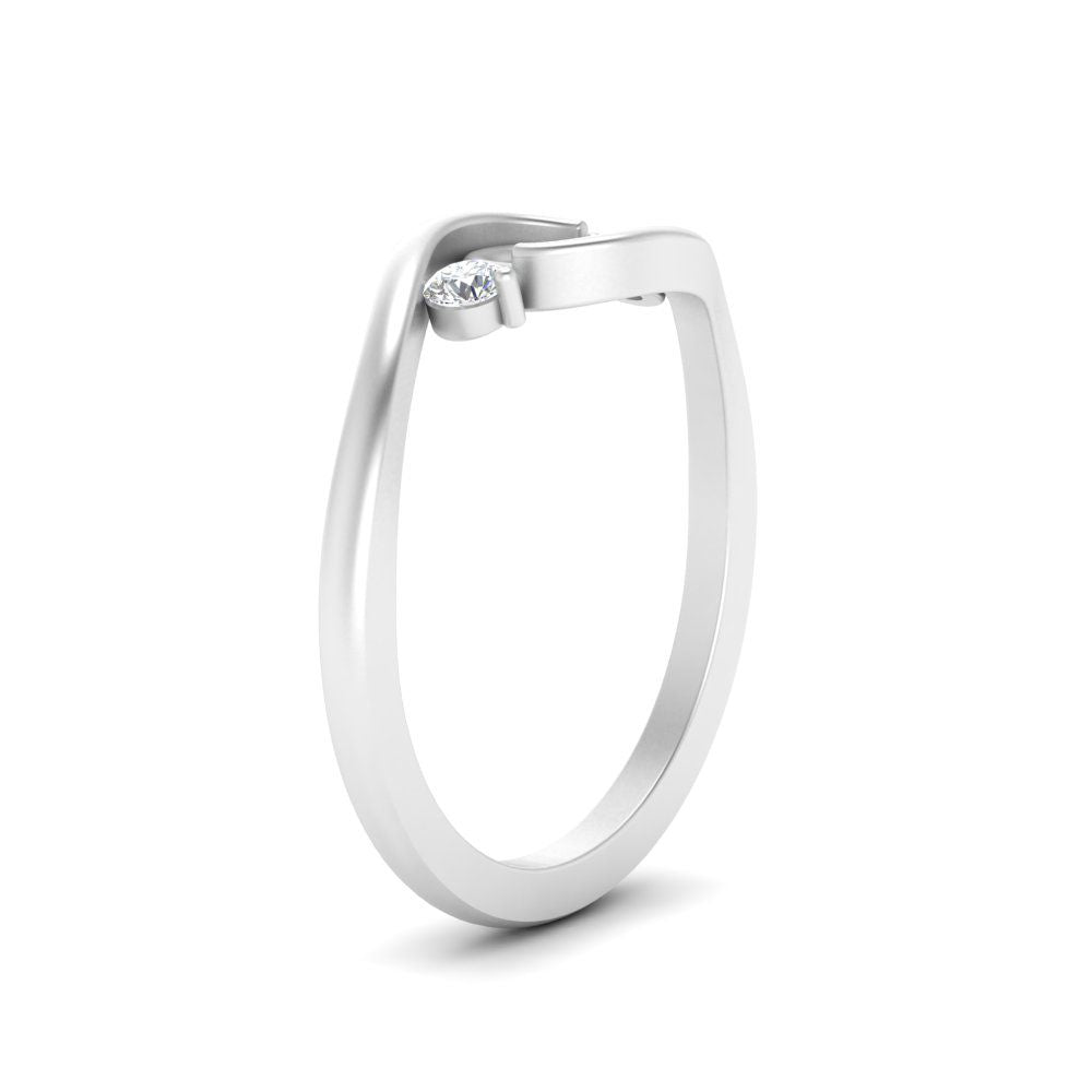 Swirl Bypass Semi Mount Engagement Ring