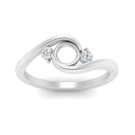 Load image into Gallery viewer, Swirl Bypass Semi Mount Engagement Ring
