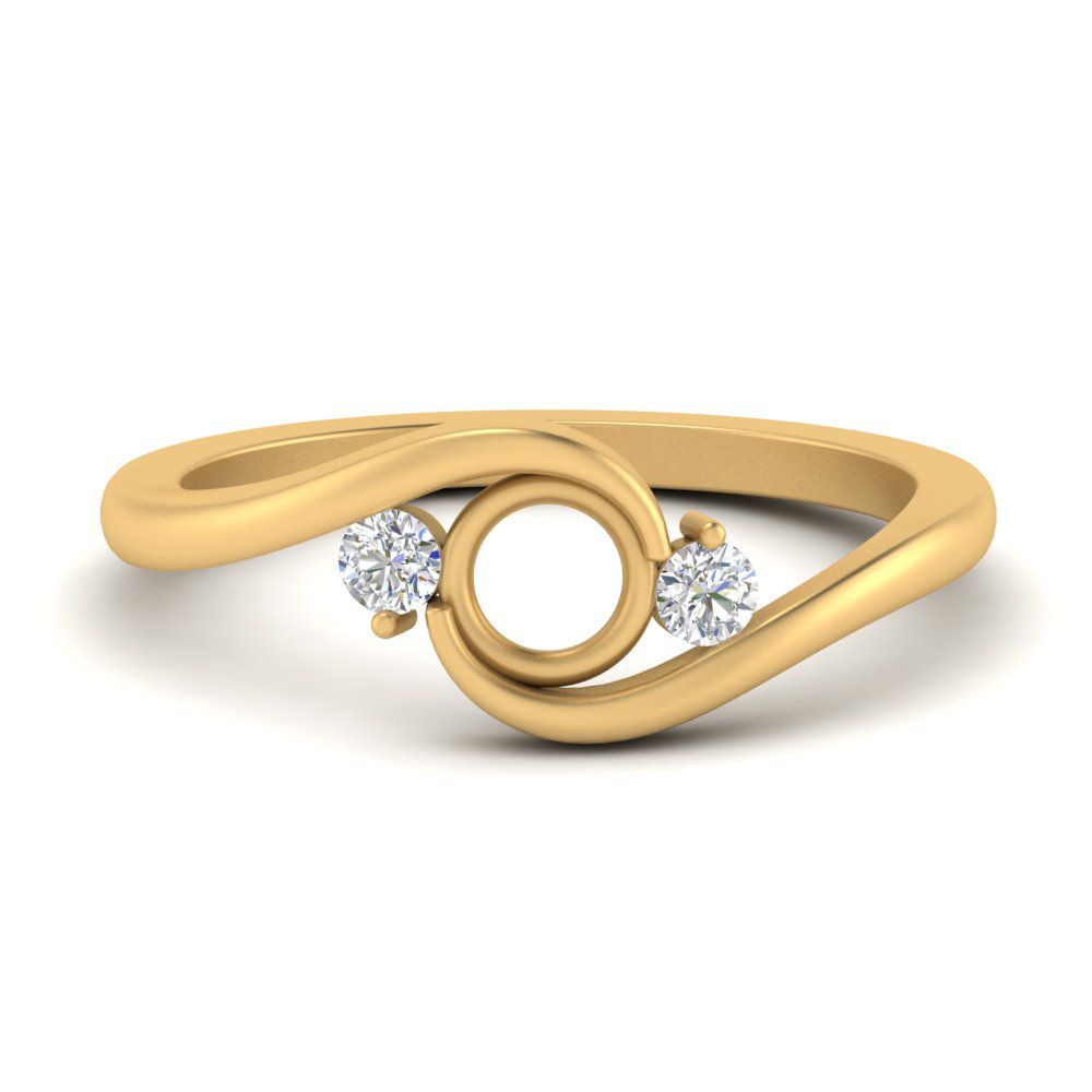Swirl Bypass Semi Mount Engagement Ring