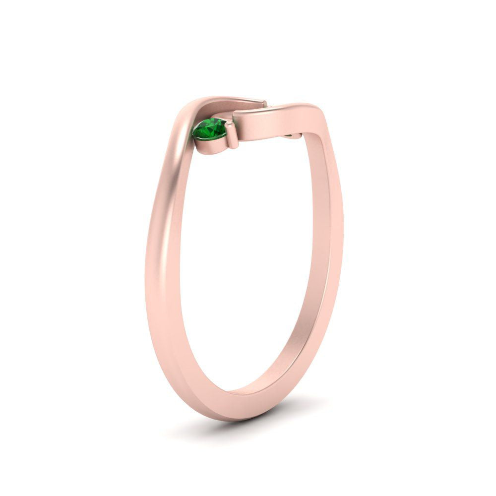 Swirl Bypass Semi Mount Engagement Ring