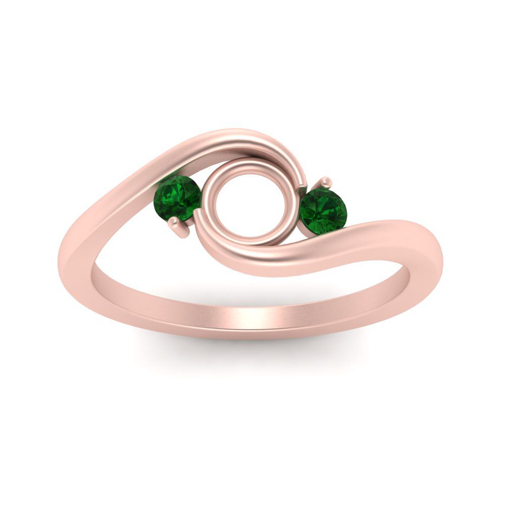 Swirl Bypass Semi Mount Engagement Ring