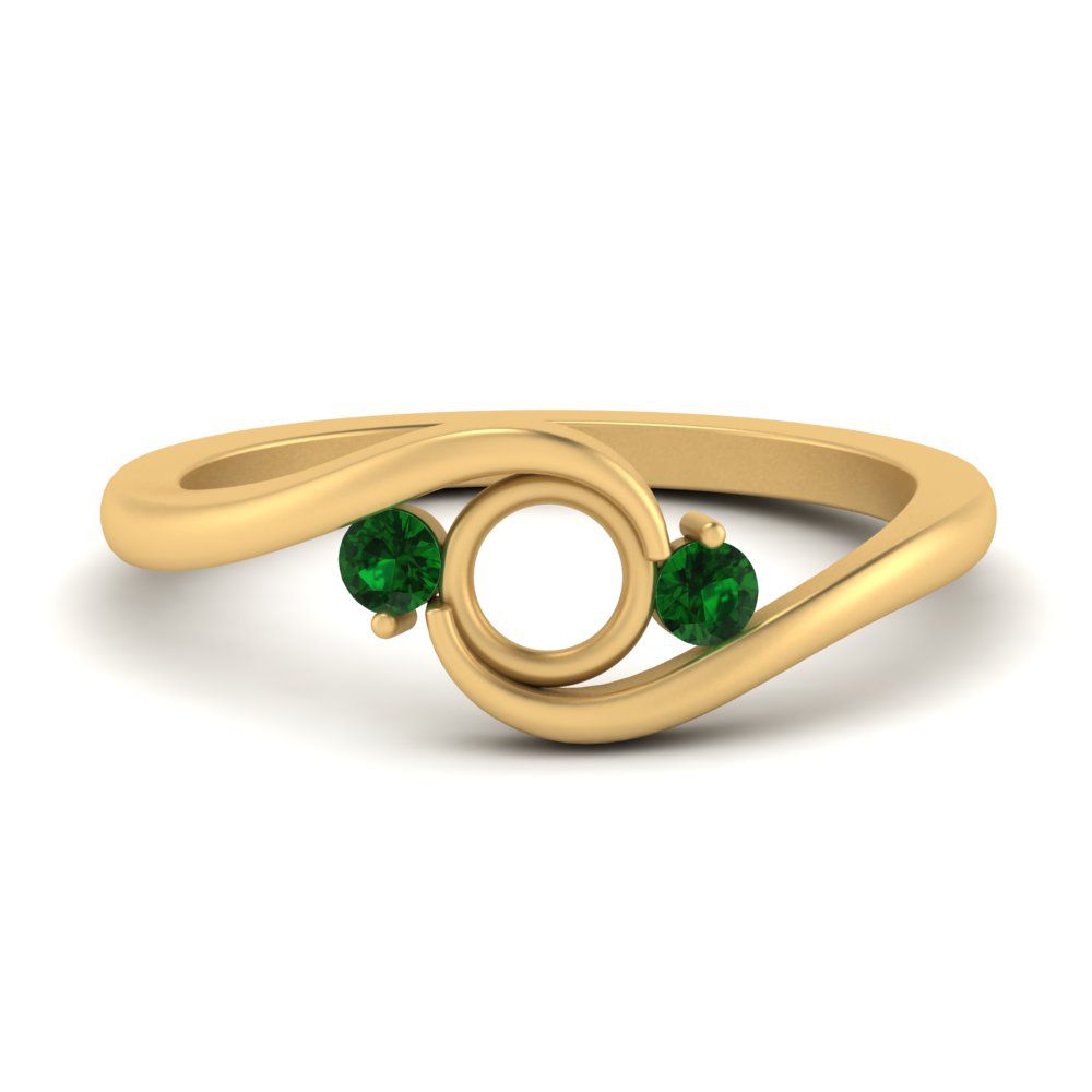 Swirl Bypass Semi Mount Engagement Ring