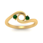 Load image into Gallery viewer, Swirl Bypass Semi Mount Engagement Ring
