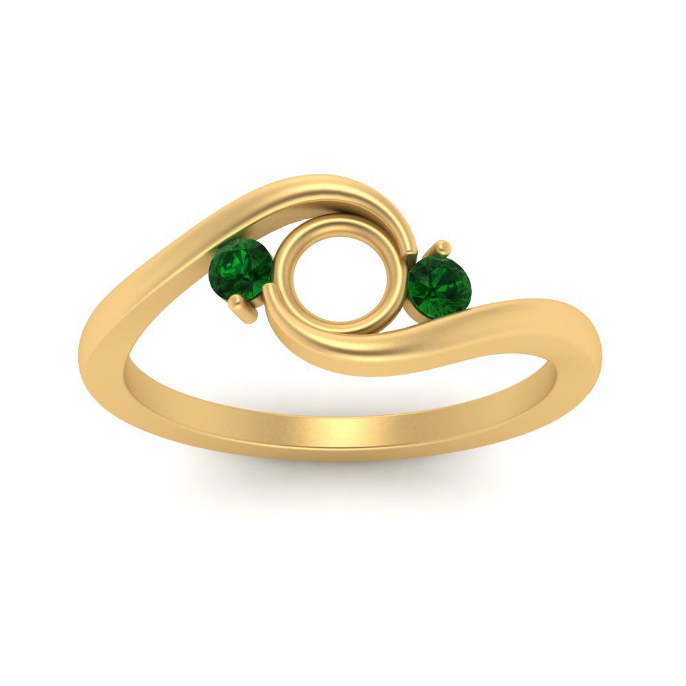 Swirl Bypass Semi Mount Engagement Ring