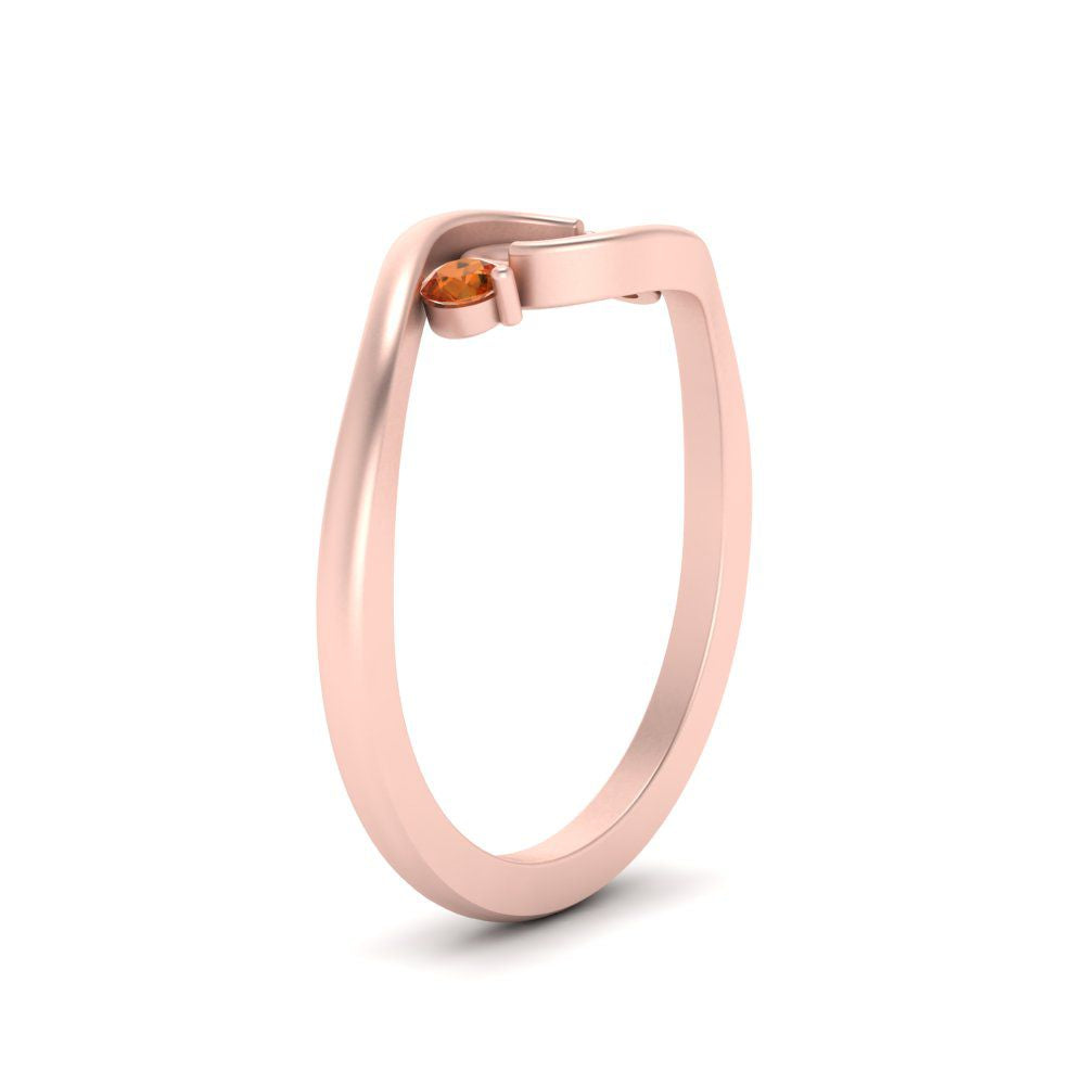 Swirl Bypass Semi Mount Engagement Ring