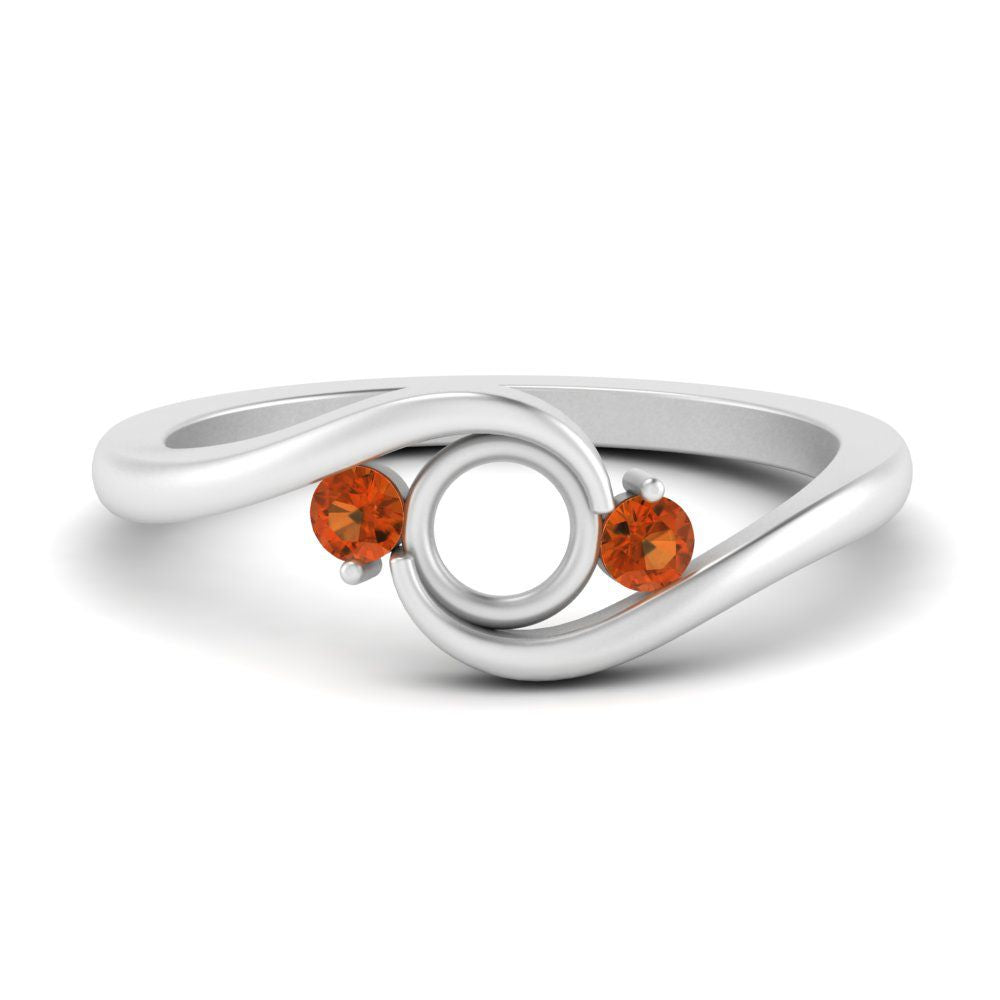Swirl Bypass Semi Mount Engagement Ring