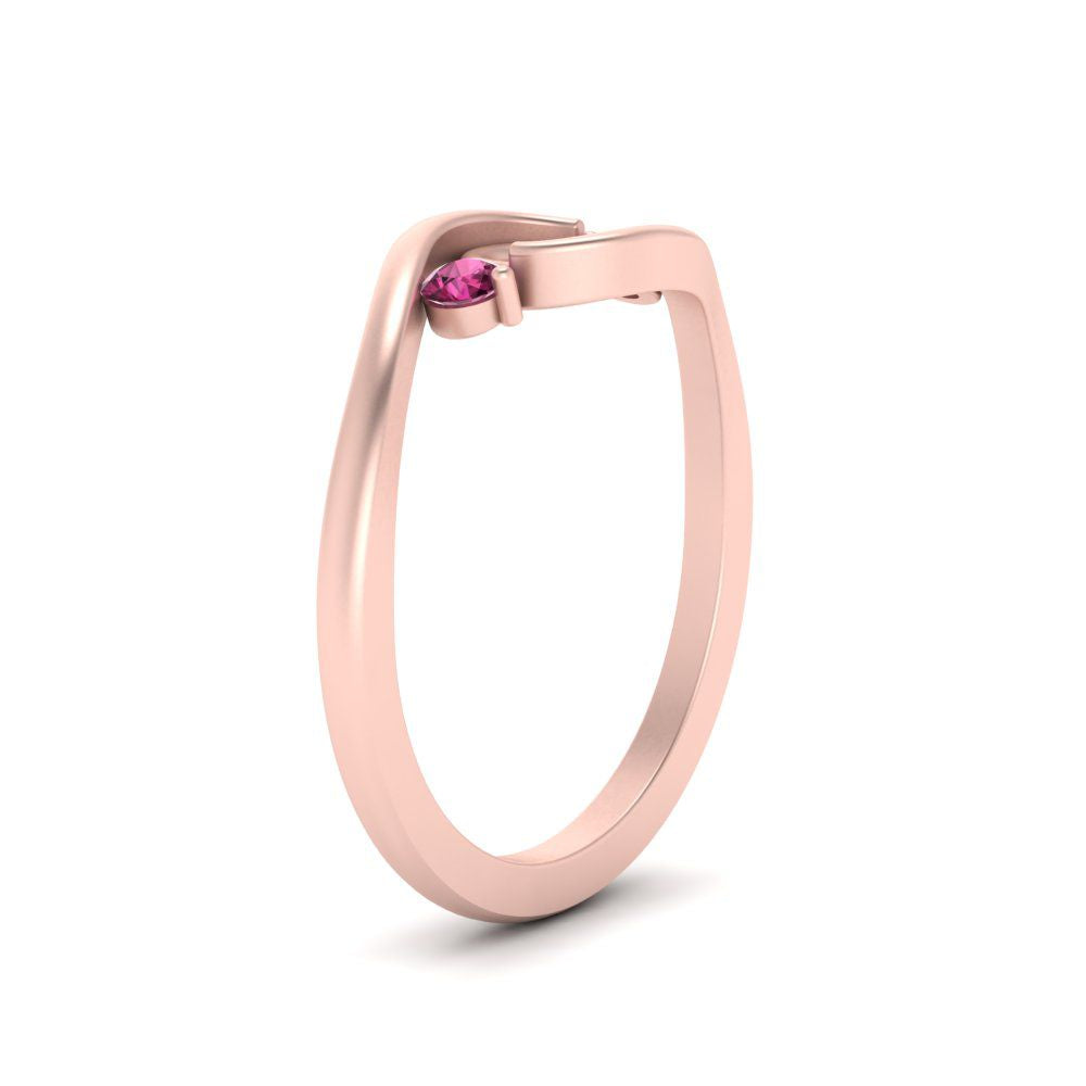 Swirl Bypass Semi Mount Engagement Ring