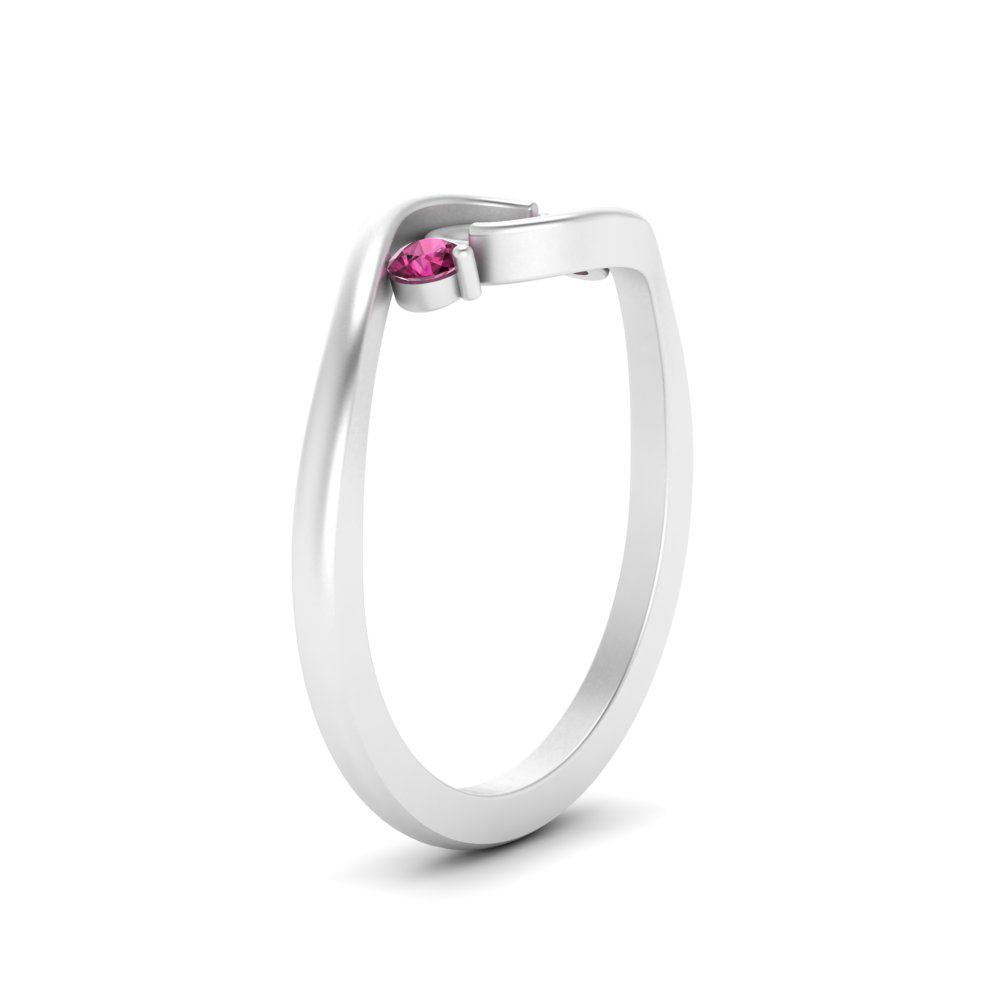 Swirl Bypass Semi Mount Engagement Ring