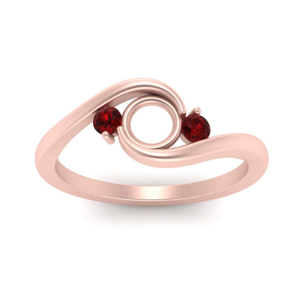 Swirl Bypass Semi Mount Engagement Ring