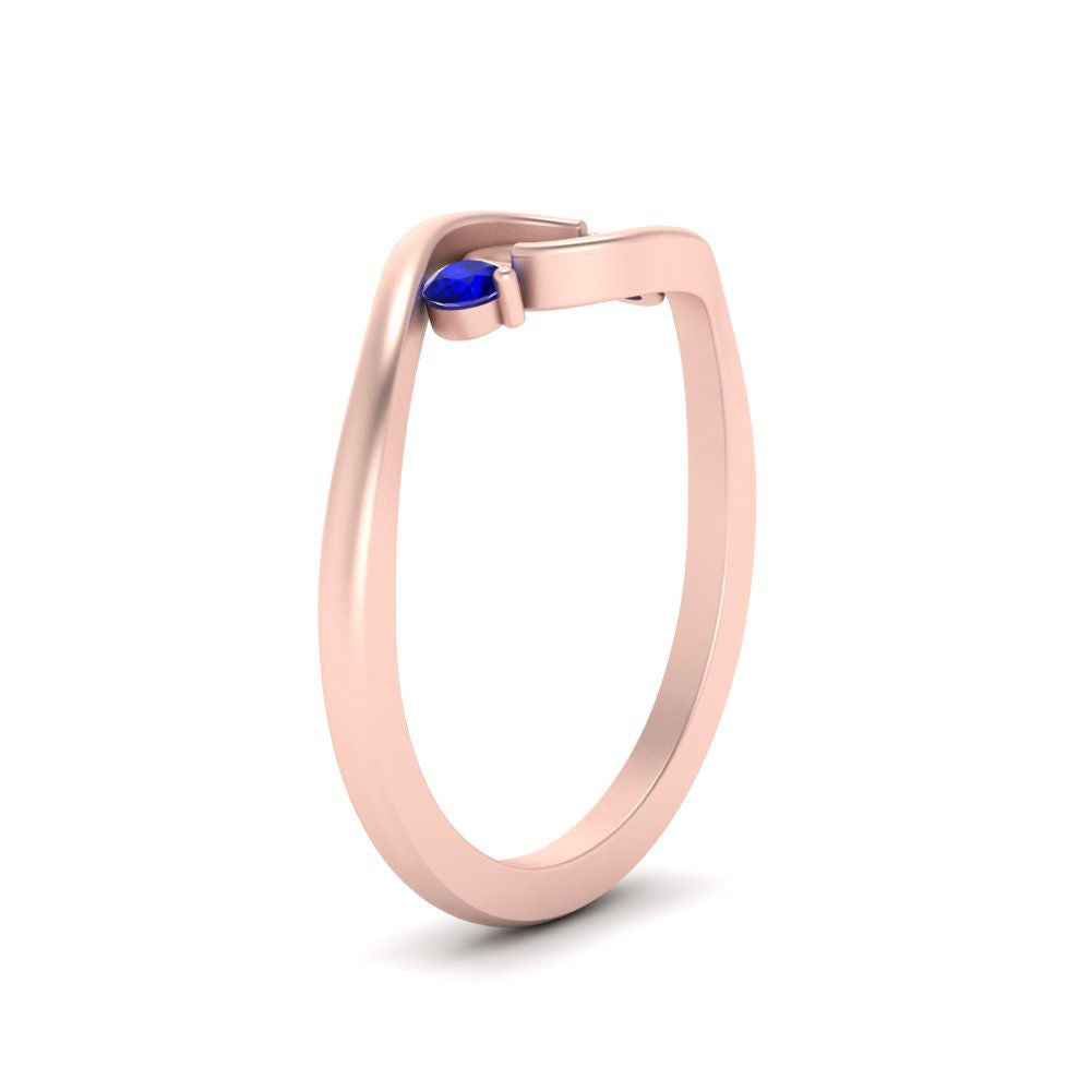 Swirl Bypass Semi Mount Engagement Ring