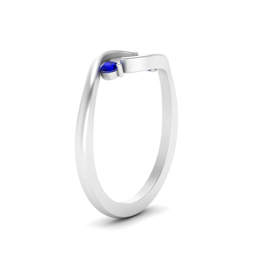 Swirl Bypass Semi Mount Engagement Ring