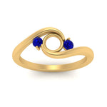 Load image into Gallery viewer, Swirl Bypass Semi Mount Engagement Ring
