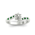 Load image into Gallery viewer, swirl-channel-set-diamond-semi-mount-emerald-wedding-ring-in-white-gold-FDENS4028SMRGEMGRANGLE5-NL-WG.jpg?v=1754996223
