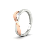Load image into Gallery viewer, swirl-diamond-love-mens-wedding-band-in-rose-gold-FDM11159ANGLE2-NL-RG
