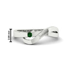 Load image into Gallery viewer, swirl-emerald-love-mens-wedding-band-in-white-gold-FDM11159GEMGR-NL-WG-HW
