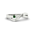Load image into Gallery viewer, swirl-emerald-love-mens-wedding-band-in-white-gold-FDM11159GEMGR-NL-WG
