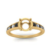 Load image into Gallery viewer, swirl-engraved-channel-accent-semi-mount-engagement-ring-with-black-diamond-in-FD122866SMRGBLACK-NL-YG