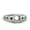 Load image into Gallery viewer, swirl-engraved-channel-accent-semi-mount-engagement-ring-with-emerald-in-FD122866SMRGEMGR-NL-WG