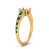 Load image into Gallery viewer, swirl-engraved-channel-accent-semi-mount-engagement-ring-with-emerald-in-FD122866SMRGEMGR-NL-YG
