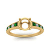 Load image into Gallery viewer, swirl-engraved-channel-accent-semi-mount-engagement-ring-with-emerald-in-FD122866SMRGEMGR-NL-YG