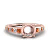 Load image into Gallery viewer, swirl-engraved-channel-accent-semi-mount-engagement-ring-with-orange-sapphire-in-FD122866SMRGSAOR-NL-RG
