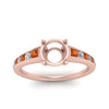 Load image into Gallery viewer, swirl-engraved-channel-accent-semi-mount-engagement-ring-with-orange-sapphire-in-FD122866SMRGSAOR-NL-RG