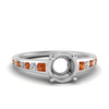 Load image into Gallery viewer, swirl-engraved-channel-accent-semi-mount-engagement-ring-with-orange-sapphire-in-FD122866SMRGSAOR-NL-WG