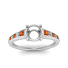 Load image into Gallery viewer, swirl-engraved-channel-accent-semi-mount-engagement-ring-with-orange-sapphire-in-FD122866SMRGSAOR-NL-WG