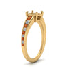 Load image into Gallery viewer, swirl-engraved-channel-accent-semi-mount-engagement-ring-with-orange-sapphire-in-FD122866SMRGSAOR-NL-YG