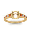Load image into Gallery viewer, swirl-engraved-channel-accent-semi-mount-engagement-ring-with-orange-sapphire-in-FD122866SMRGSAOR-NL-YG