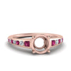 Load image into Gallery viewer, swirl-engraved-channel-accent-semi-mount-engagement-ring-with-pink-sapphire-in-FD122866SMRGSADRPI-NL-RG