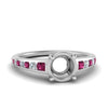Load image into Gallery viewer, swirl-engraved-channel-accent-semi-mount-engagement-ring-with-pink-sapphire-in-FD122866SMRGSADRPI-NL-WG