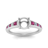 Load image into Gallery viewer, swirl-engraved-channel-accent-semi-mount-engagement-ring-with-pink-sapphire-in-FD122866SMRGSADRPI-NL-WG