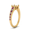Load image into Gallery viewer, swirl-engraved-channel-accent-semi-mount-engagement-ring-with-pink-sapphire-in-FD122866SMRGSADRPI-NL-YG