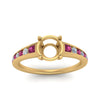 Load image into Gallery viewer, swirl-engraved-channel-accent-semi-mount-engagement-ring-with-pink-sapphire-in-FD122866SMRGSADRPI-NL-YG