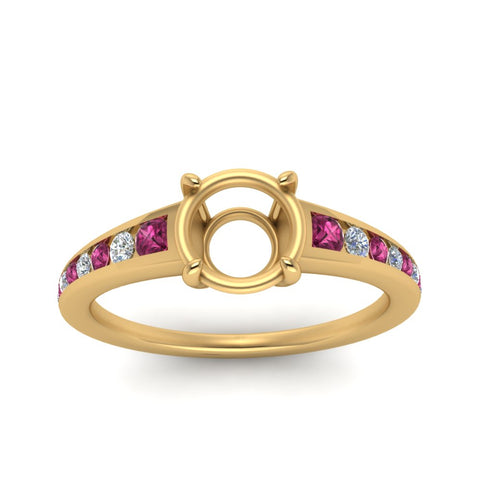 swirl-engraved-channel-accent-semi-mount-engagement-ring-with-pink-sapphire-in-FD122866SMRGSADRPI-NL-YG