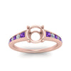 Load image into Gallery viewer, swirl-engraved-channel-accent-semi-mount-engagement-ring-with-purple-topaz-in-FD122866SMRGVITO-NL-RG