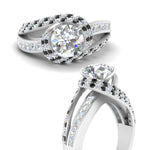 Load image into Gallery viewer, swirl-halo-black-diamond-engagement-ring-with-baguette-in-FD10355RORGBLACKANGLE3-NL-WG
