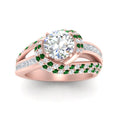 Thumbnail 52 - swirl-halo-diamond-and-emerald-engagement-ring-with-baguette-in-FD10355RORGEMGRANGLE3-NL-RG