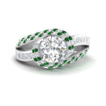 Thumbnail 54 - swirl-halo-diamond-and-emerald-engagement-ring-with-baguette-in-FD10355RORGEMGRANGLE3-NL-WG