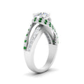 Thumbnail 57 - swirl-halo-diamond-and-emerald-engagement-ring-with-baguette-in-FD10355RORGEMGRANGLE3-NL-WG