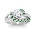 Thumbnail 56 - swirl-halo-diamond-and-emerald-engagement-ring-with-baguette-in-FD10355RORGEMGRANGLE3-NL-WG