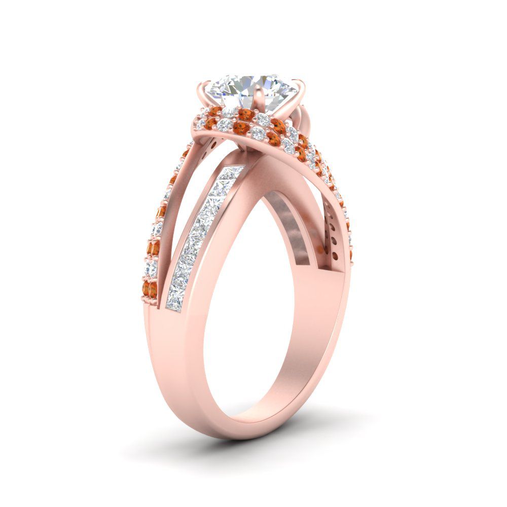 swirl-halo-diamond-and-orange-sapphire-engagement-ring-with-baguette-in-FD10355RORGSAORANGLE3-NL-RG