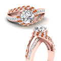 Thumbnail 39 - swirl-halo-diamond-and-orange-sapphire-engagement-ring-with-baguette-in-FD10355RORGSAORANGLE3-NL-RG