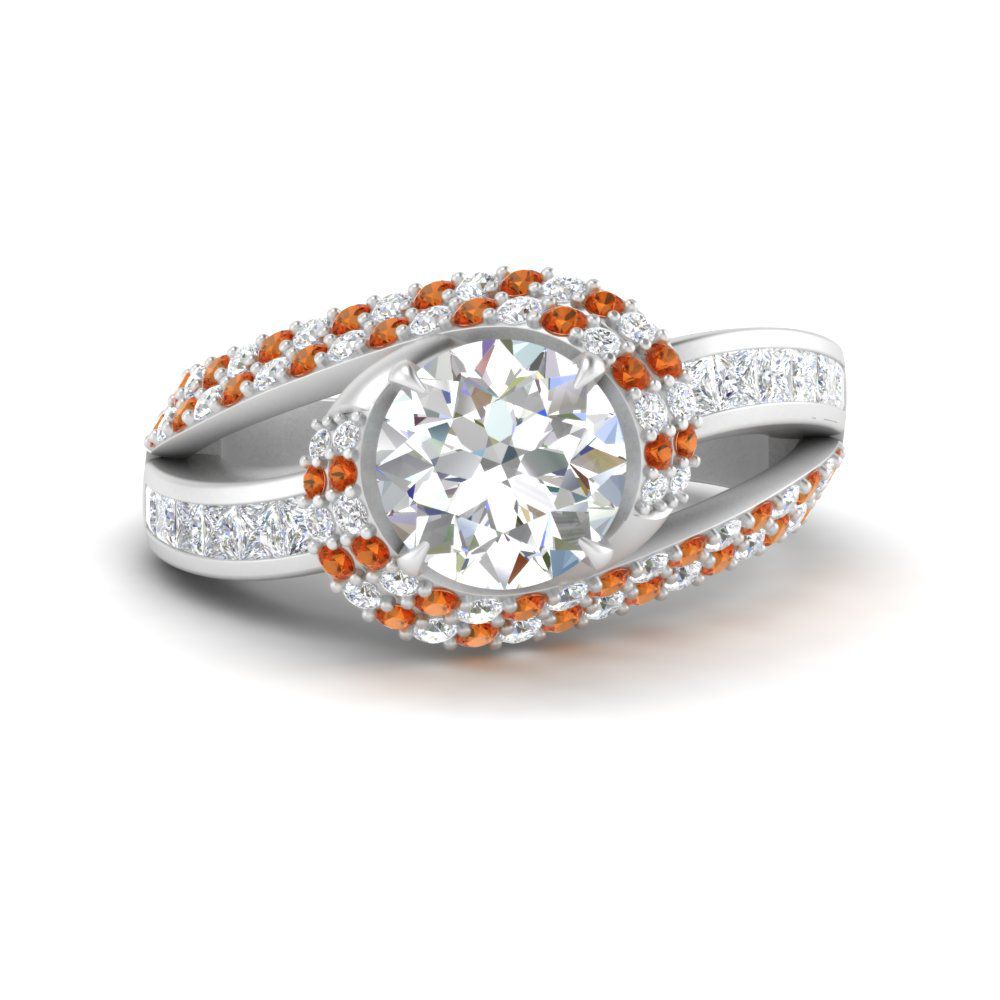 swirl-halo-diamond-and-orange-sapphire-engagement-ring-with-baguette-in-FD10355RORGSAORANGLE3-NL-WG