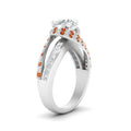 Thumbnail 45 - swirl-halo-diamond-and-orange-sapphire-engagement-ring-with-baguette-in-FD10355RORGSAORANGLE3-NL-WG