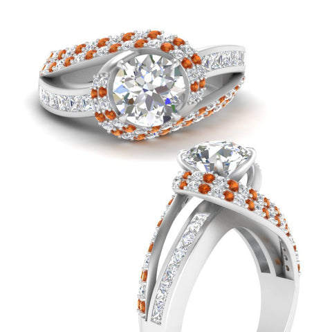 swirl-halo-diamond-and-orange-sapphire-engagement-ring-with-baguette-in-FD10355RORGSAORANGLE3-NL-WG