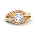 Thumbnail 46 - swirl-halo-diamond-and-orange-sapphire-engagement-ring-with-baguette-in-FD10355RORGSAORANGLE3-NL-YG